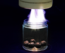 Cold plasma treatment of blueberries to kill microbes.